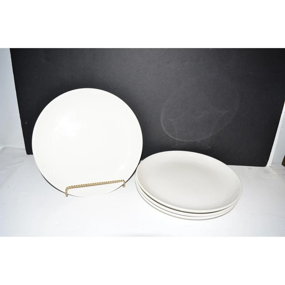 Vtg‎ Russel Wright Iroquois  White Dinner Plate  4 pc set  10